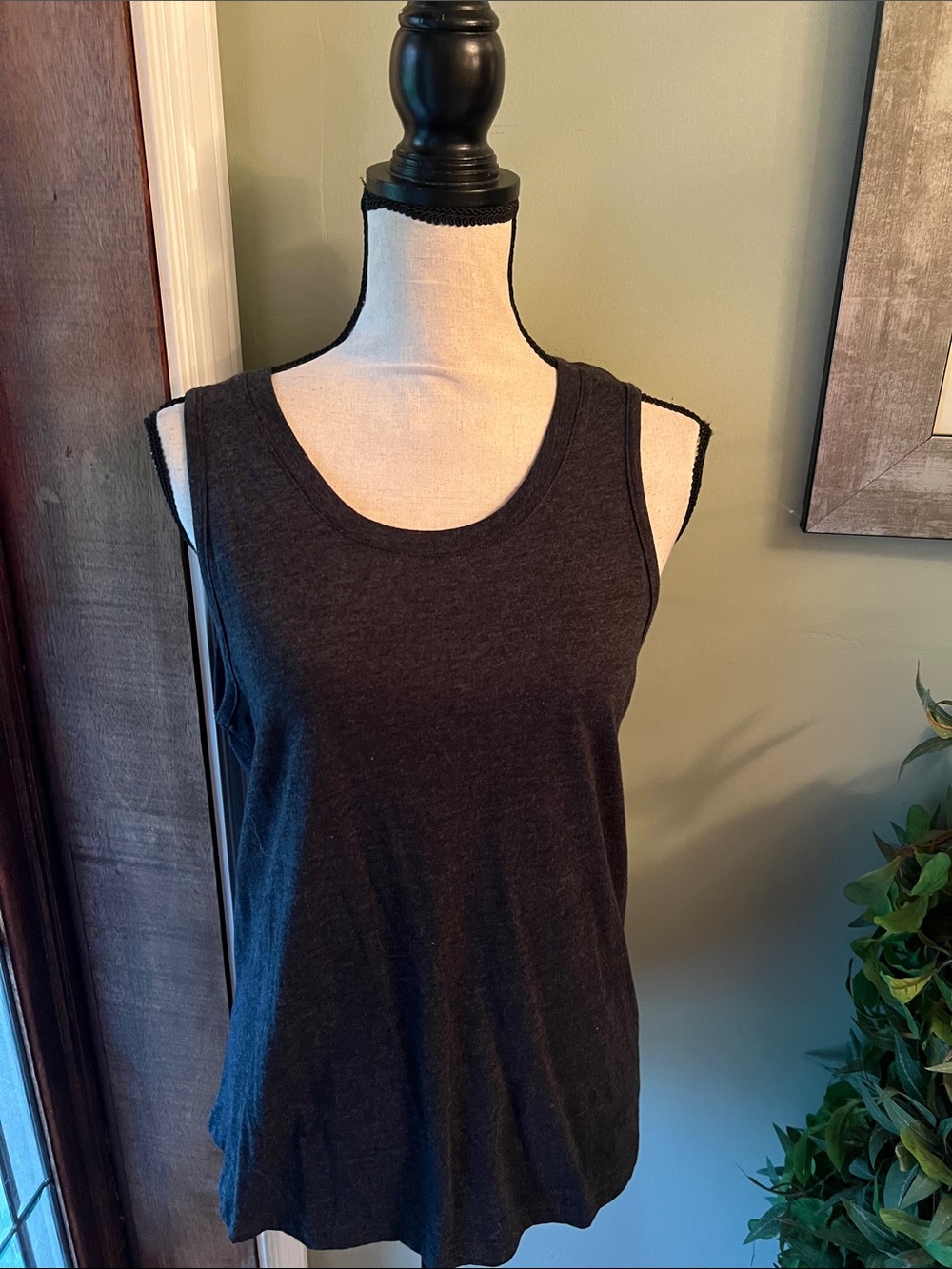 Fit Collection Charcoal Scoop Neck Tank Top